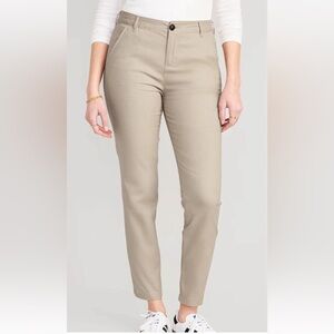 NWT Old Navy Khaki Chino High Waisted slim Skinny Pants Women’s Size 14 Plus